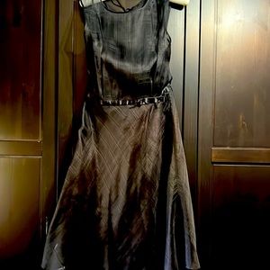 Express black silk dress with slip 8